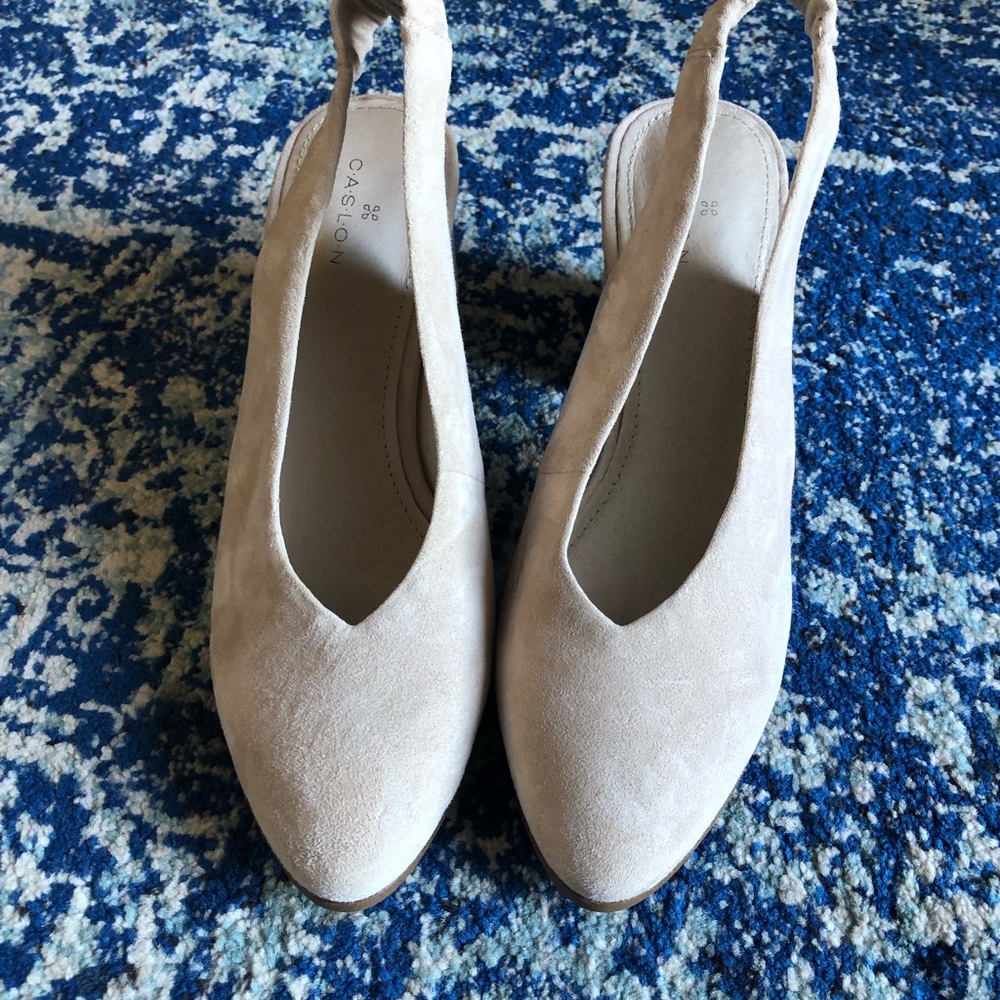 Caslon suede chunky heels